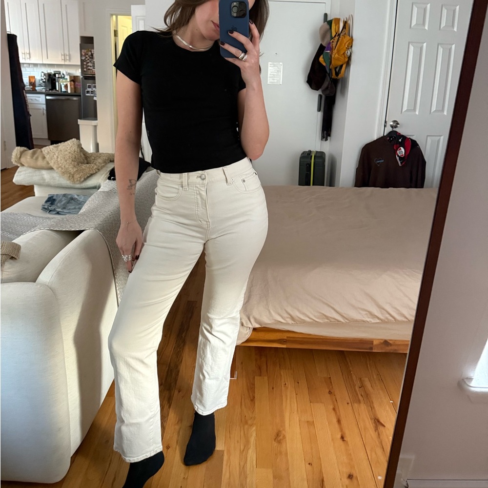 Madewell 90s Straight Pants in White